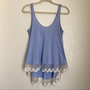 Lace trimmed tank